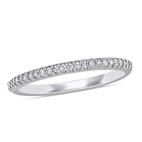 Bague éternité Miabella avec diamants 1/8 CT poids total an or blanc 14K