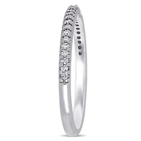Bague éternité Miabella avec diamants 1/8 CT poids total an or blanc 14K