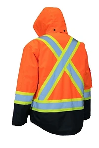 Forcefield 6-in-1 Hi Vis Winter Safety Parka with Removable Bomber Jacket