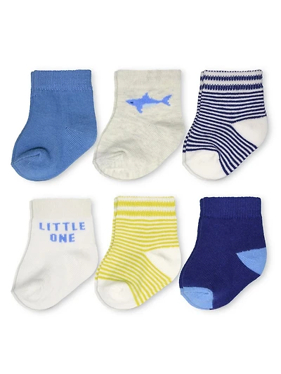 Carter's Child of Mine Boys' 6-Pack Shark Crew Socks