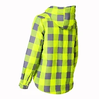 Women's Hooded Sherpa-Lined Flannel Shirt Jacket