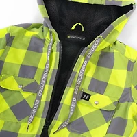 Women's Hooded Sherpa-Lined Flannel Shirt Jacket