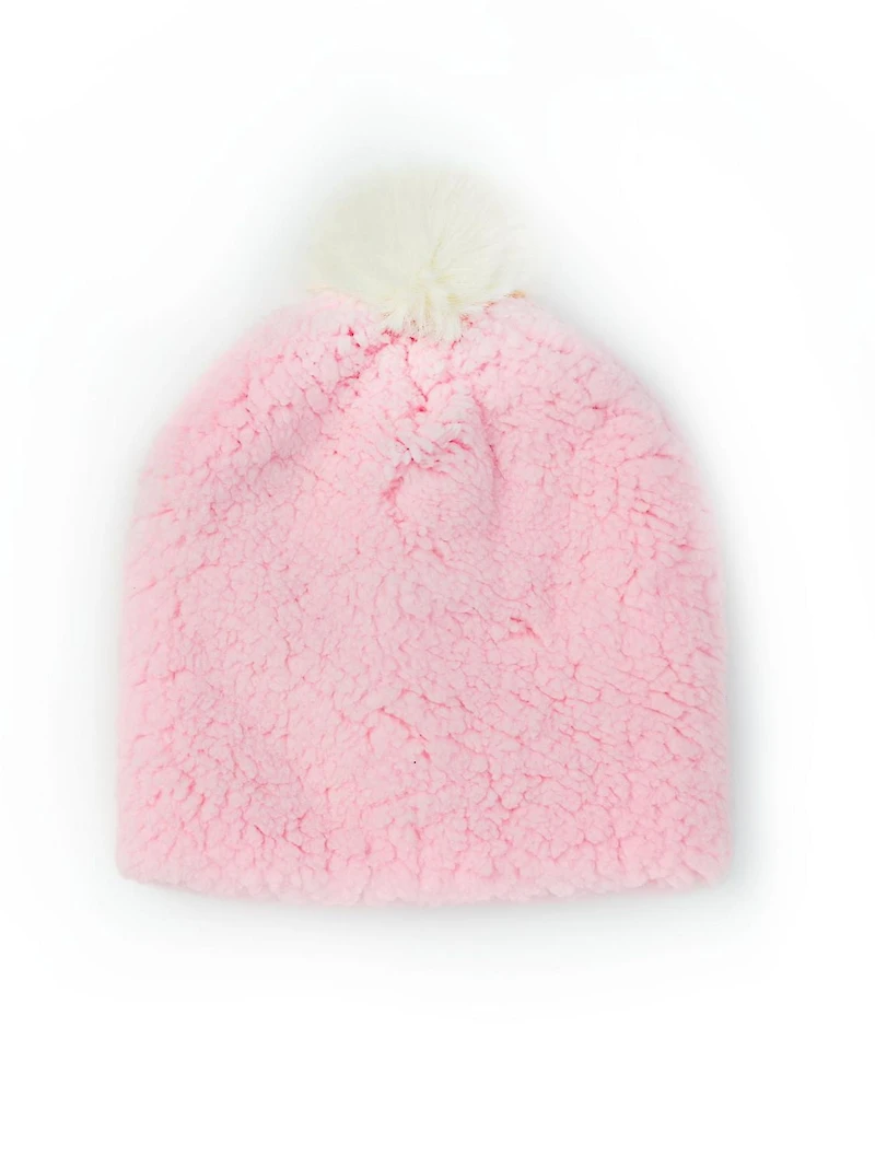 Chapeau sherpa doux au sucre arc-en-ciel, écharpe et ensemble de gants