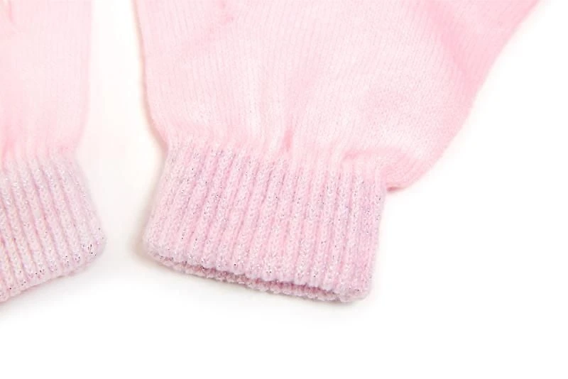 Justice™ Brand Pearl Embellished Knit Hat with Matching Knit Scarf and Gloves 3 Piece Set