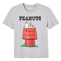 Peanuts Women's Snoopy Short Sleeve Tee, Sizes XS-XL