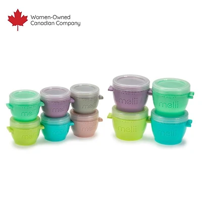 melii Snap & Go Pods - 6 x 2oz + 4 x 4oz - 10 piece set