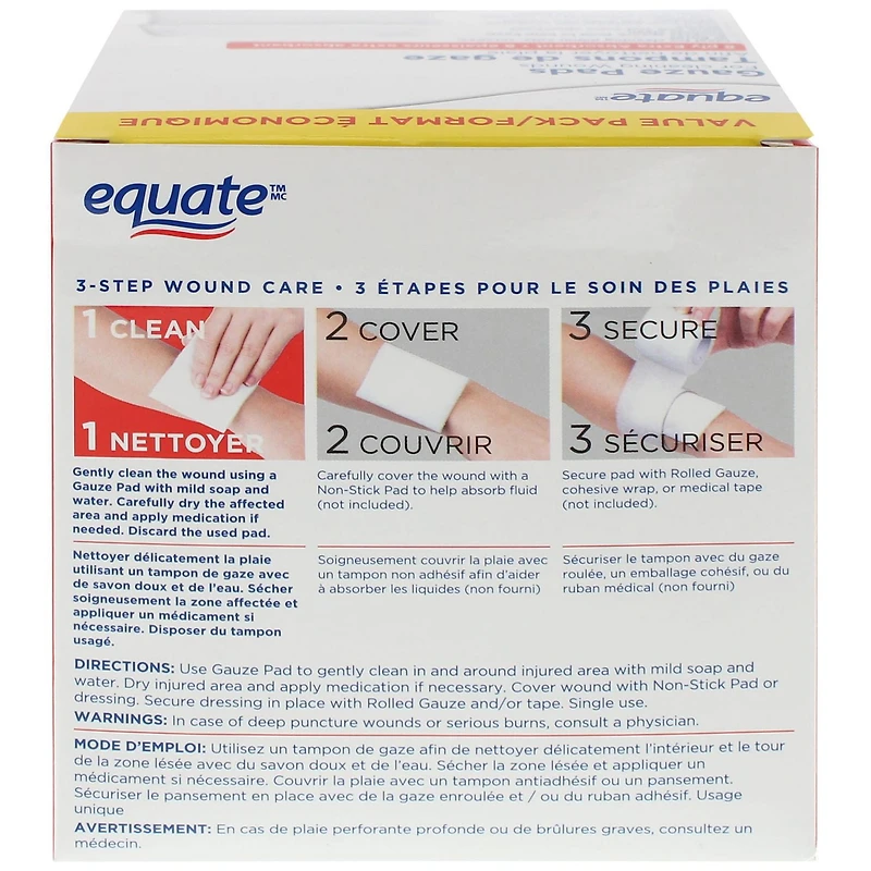 Equate Gauze Pads, 3" x 3"