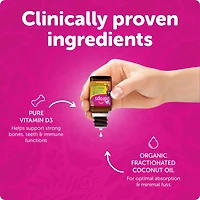 Supplément vitaminique de vitamine liquide D3 de Ddropsᴹᴰ pour enfants, 400 UI 1,7 ml, 60 gouttes