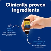 Supplement vitaminique de vitamine liquide D3 extra-forte de Ddropsᴹᴰ, 2500 UI