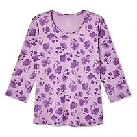 Penmans Women's Printed 3/4 Sleeve Crew Neckline Top