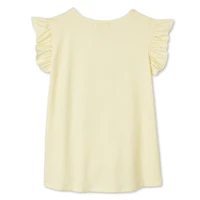 T-shirt noué à l’avant avec manches à volants Btween pour filles