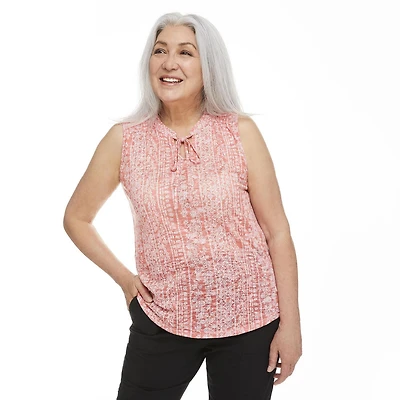 Haut imprimé sans manches Penmans pour femmes