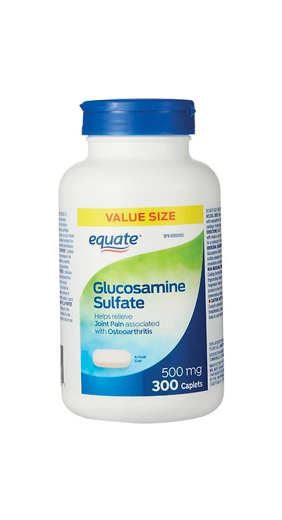 Equate sulfate de glucosamine 500mg 300 comprimés