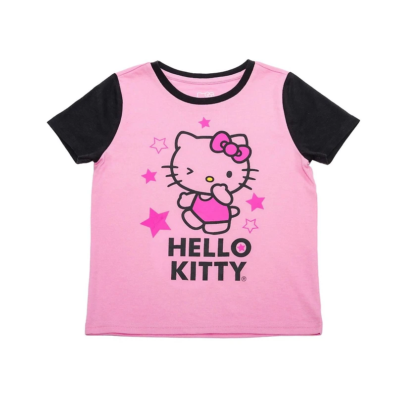 Girls Hello Kitty Stars Short Sleeve T-Shirt