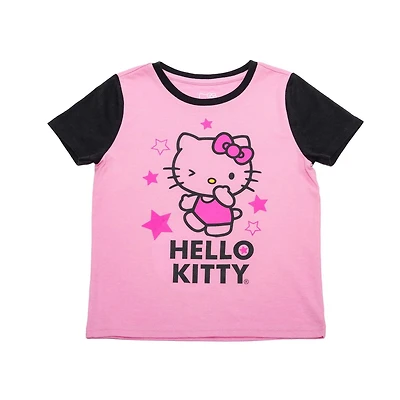 Girls Hello Kitty Stars Short Sleeve T-Shirt