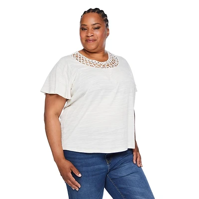 Iyla Women's Plus Crochet Top