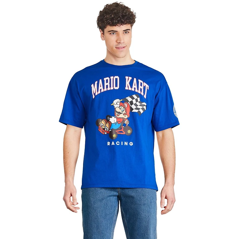 T-shirt à épaules tombantes Mario Kart pour hommes Tailles P-TG