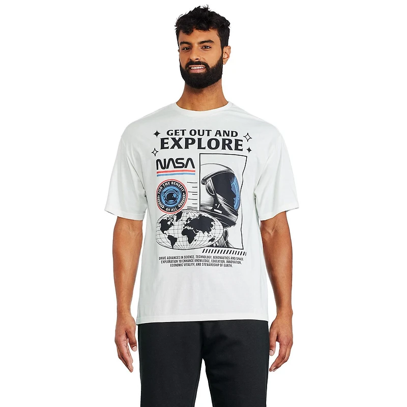 NASA Men's Drop Shoulder Tee, Sizes S-XL