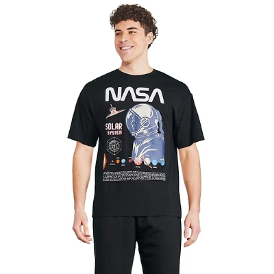 T-shirt à épaules tombantes NASA pour hommes Tailles P-TG