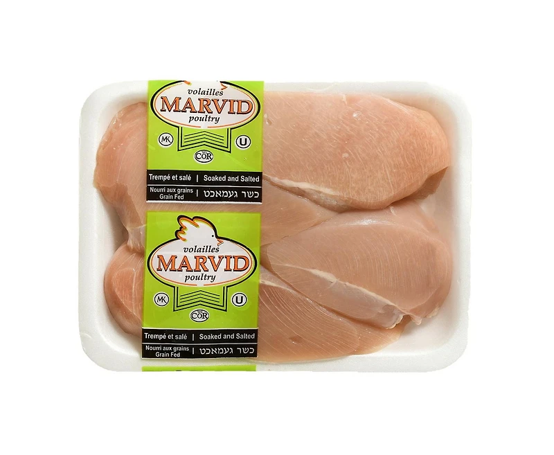 Marvid Kosher Chicken breast meat tray pack, Fresh Chicken part