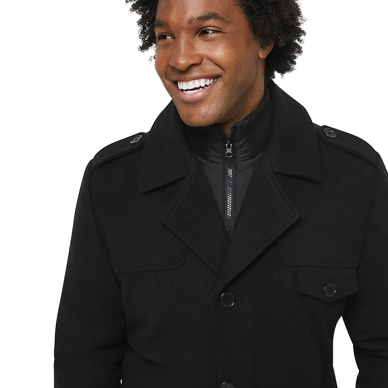 Manteau en mélange de laines George pour hommes