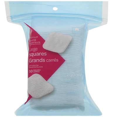 Equate Beauty Premium Large Squares, 50 pack