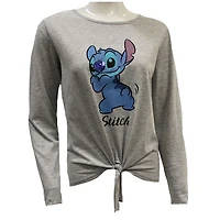 Stitch Sequin Tie Front Ladies Top