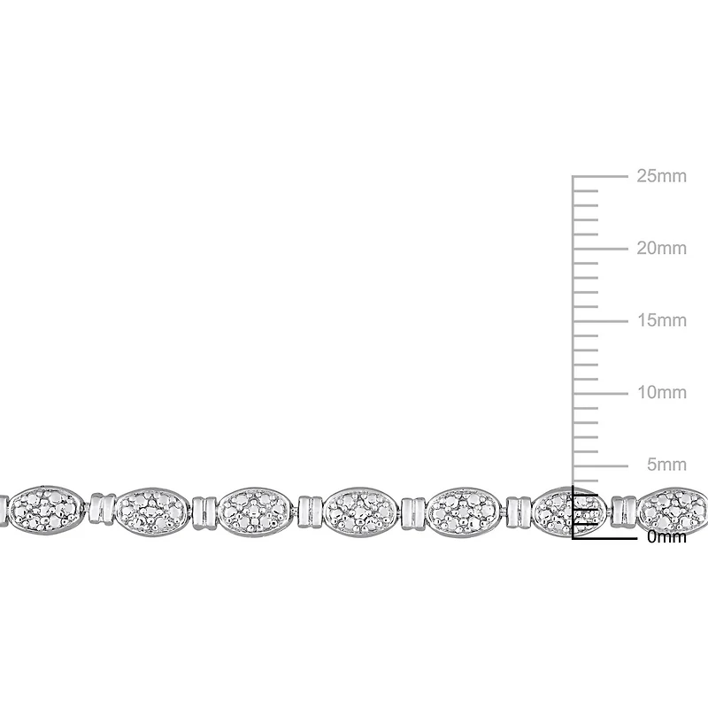 Collier tennis Miabella avec 1/2 Carat poids total de diamant en argent sterling