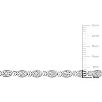 Collier tennis Miabella avec 1/2 Carat poids total de diamant en argent sterling