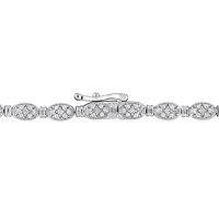 Bracelet tennis Miabella avec 1/2 Carat poids total de diamant en argent sterling