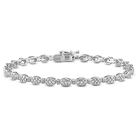 Bracelet tennis Miabella avec 1/2 Carat poids total de diamant en argent sterling