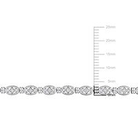 Bracelet tennis Miabella avec 1/2 Carat poids total de diamant en argent sterling
