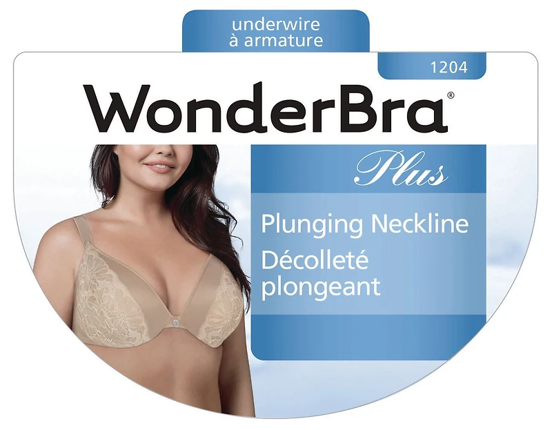 WonderBra  Embellished Plunge Underwire Bra