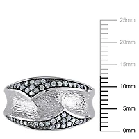 Miabella 1/4 Carat T.W. Diamond Two-Tone Sterling Silver Ring