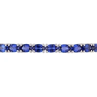 Bracelet rigide Tangelo avec saphirs blues synthétiques 8-1/4 CT PBT en argent sterling, 7 po