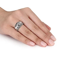 Miabella 1/4 Carat T.W. Diamond Two-Tone Sterling Silver Ring