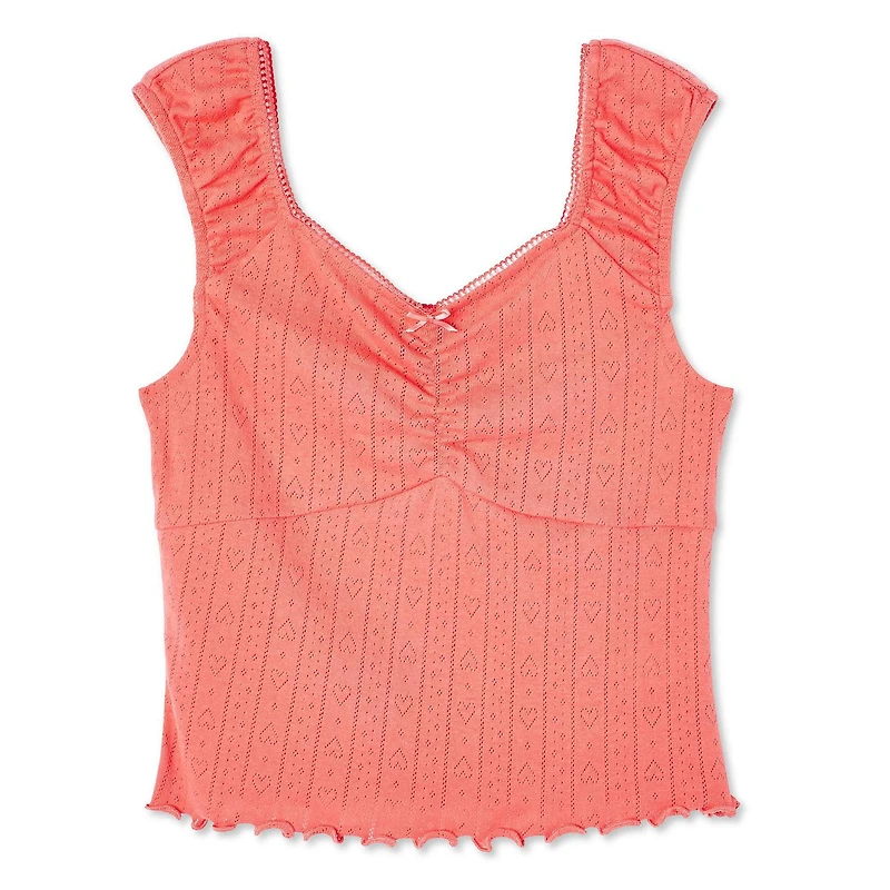 My Sister's Closet Girls' Cap Sleeve Ruched Top
