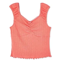 My Sister's Closet Girls' Cap Sleeve Ruched Top