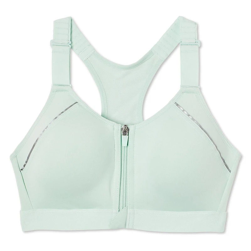Athletic Works Women's Zipper Bra, Sizes S-3XL