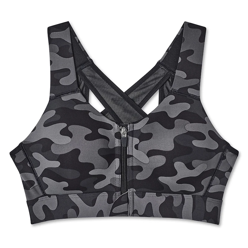 Soutien-gorge zippé Athletic Works pour femmes Tailles P-3XL