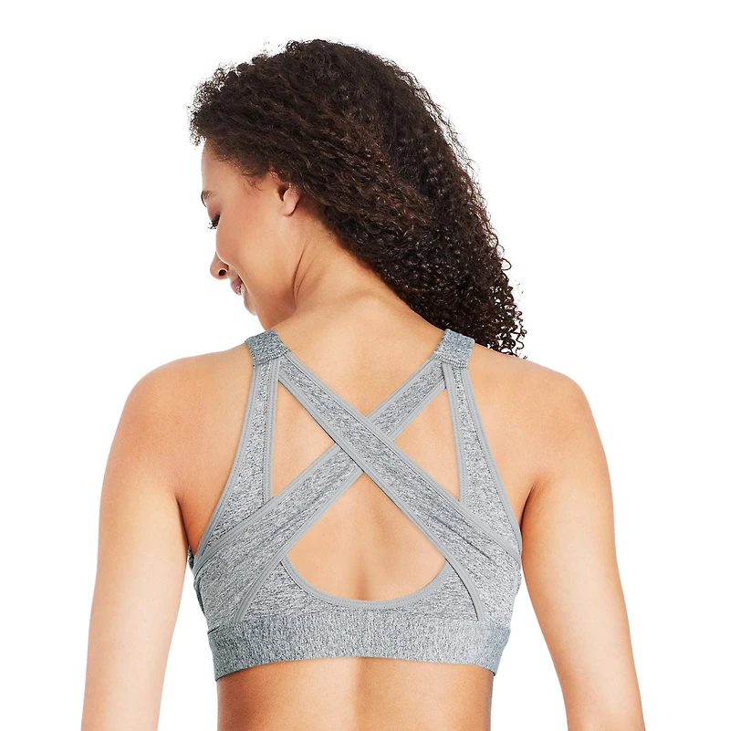 Soutien-gorge zippé Athletic Works pour femmes Tailles P-3XL