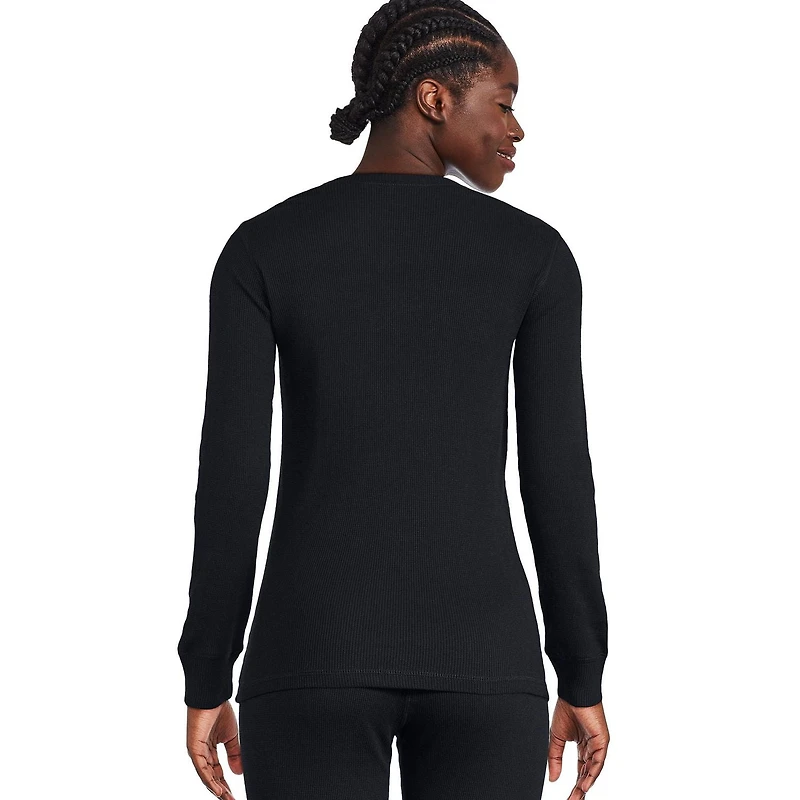 Athletic Works Women's Waffle Knit Thermal Top, Sizes XS-XXL