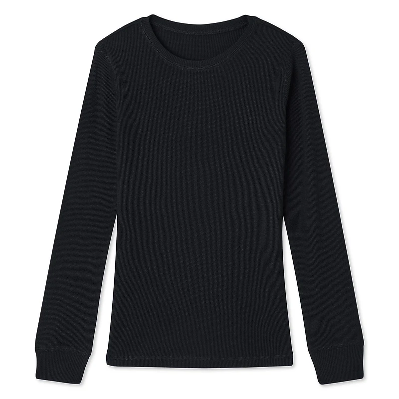 Athletic Works Women's Waffle Knit Thermal Top, Sizes XS-XXL