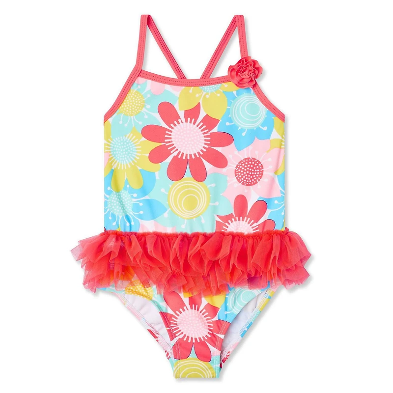 Maillot de bain imprimé avec tutu George pour petites filles