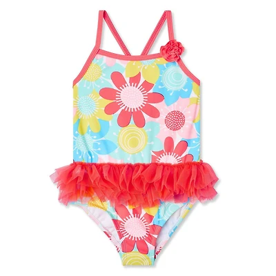 Maillot de bain imprimé avec tutu George pour petites filles