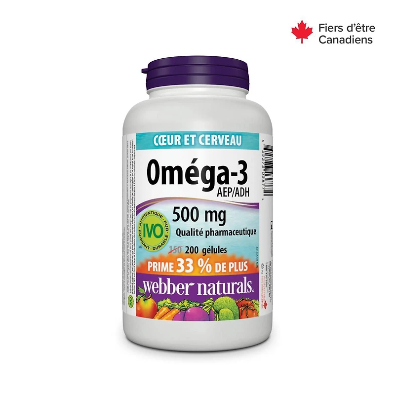 Webber Naturals® Omega-3 Pharmaceutical Grade, 500 mg