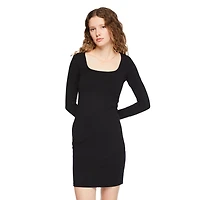 No Boundaries Women's Square Neckline Dress