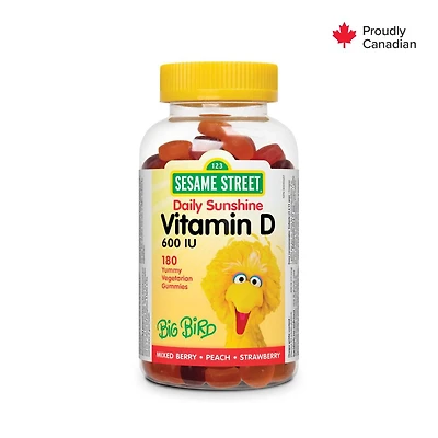 Sesame Street Daily Sunshine Vitamin D, 180 Vegetarian Gummies
