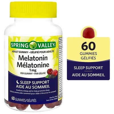 Spring Valley Mélatonine, 1 mg 60 Gélifiés