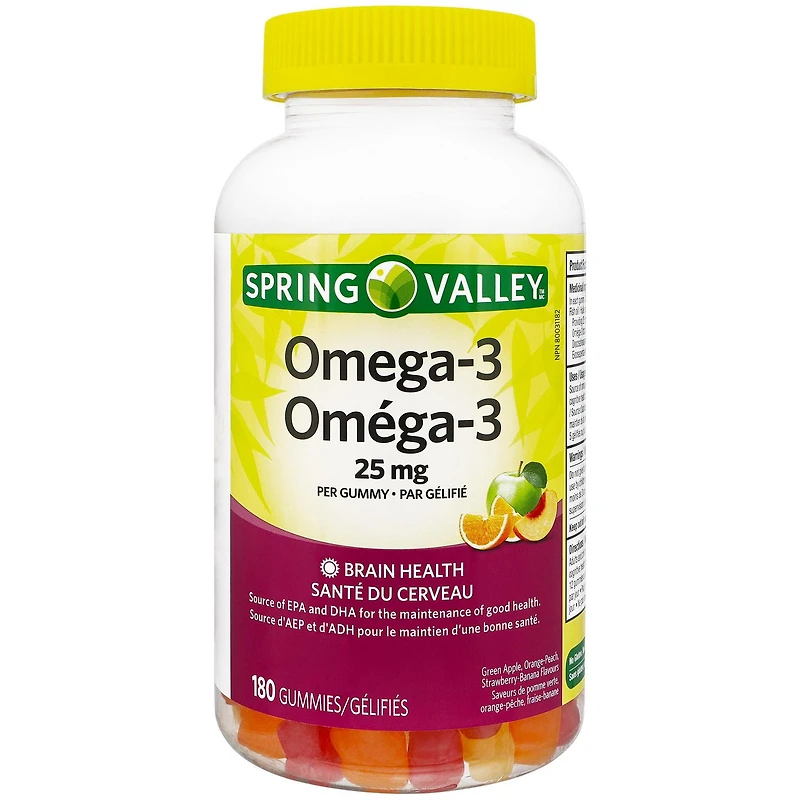 Spring Valley Omega-3, 25 mg, 180 Gummies
